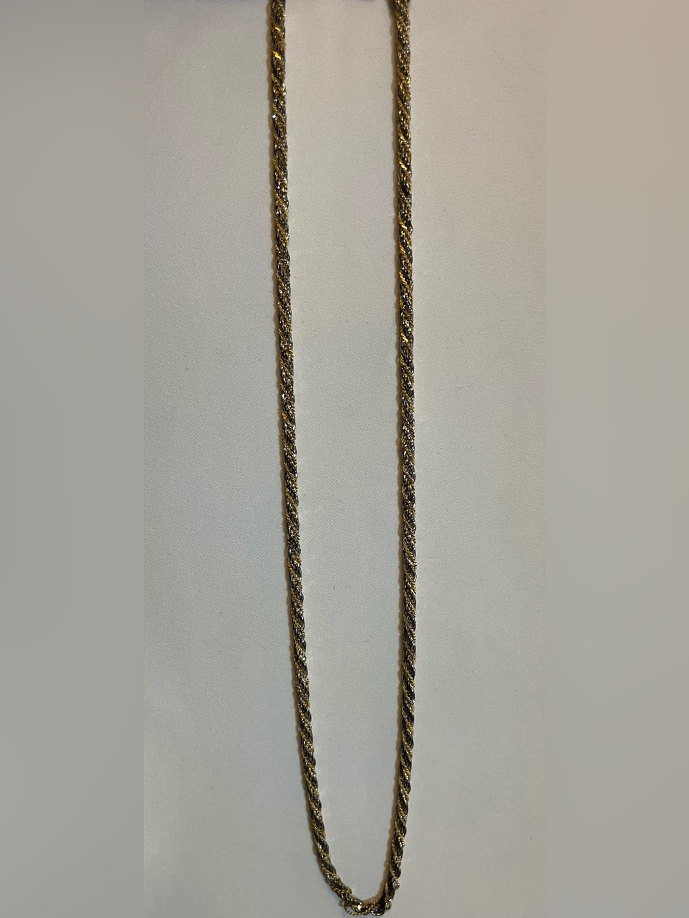 Twisted gold silver tone rope unisex layering herringbone alternative chain